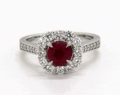 18K White Gold Halo Setting