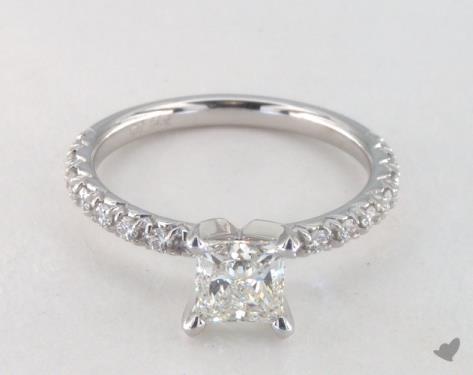 14K White Gold Pave DYO ER Setting