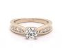 14K Yellow Gold Bow-Tie Channel Set Diamond Engagement Ring