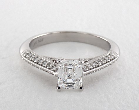 14K White Gold Vintage Setting