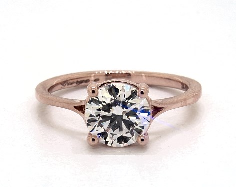 14K Rose Gold Solitaire Setting