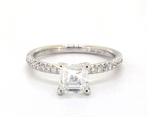 14K White Gold Pave Setting