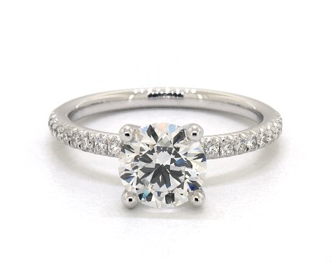 18K White Gold Pave Setting