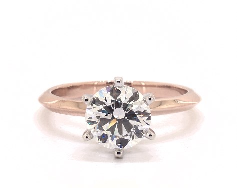 14K Rose Gold Solitaire Setting