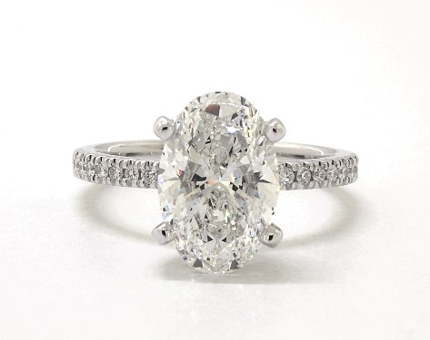 18K White Gold Pave Setting