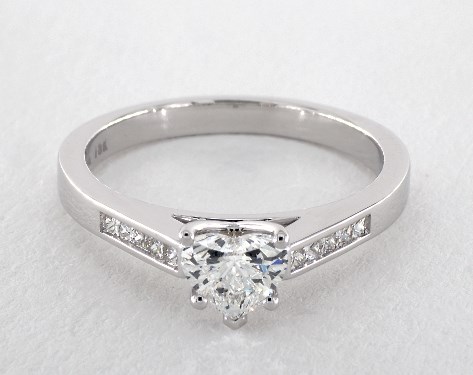 18K White Gold Channel Set Setting