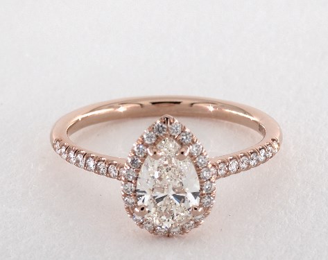 14K Rose Gold Halo DYO ER Setting