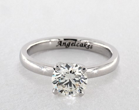 14K White Gold Solitaire Setting