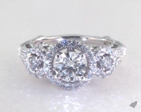 14K White Gold Vintage Setting