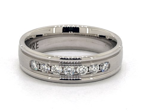 14K White Gold Men's Diamond Setting