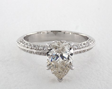 14K White Gold Pave Setting
