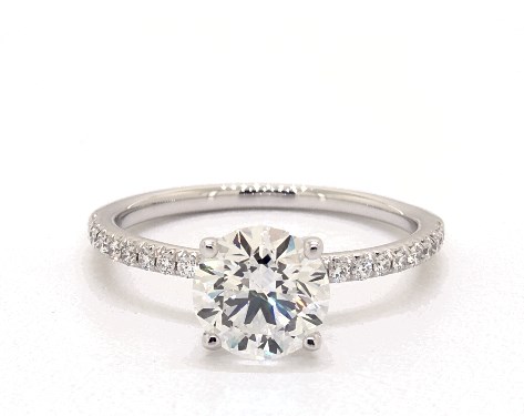 14K White Gold Pave Setting