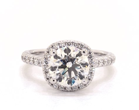 18K White Gold Halo DYO ER Setting