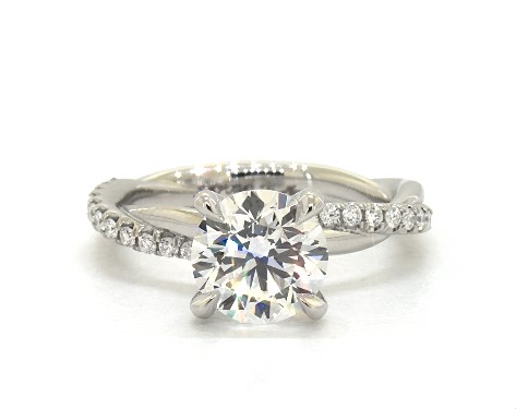 Platinum Pave DYO ER Setting