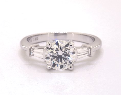 14K White Gold Three Stone DYO ER Setting