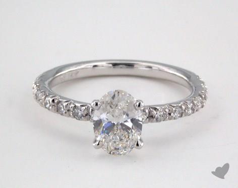 14K White Gold Pave Setting
