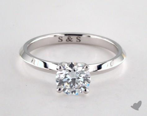 14K White Gold Solitaire DYO ER Setting