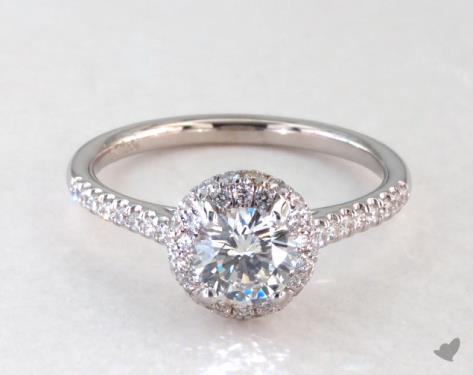 18K White Gold Halo DYO ER Setting