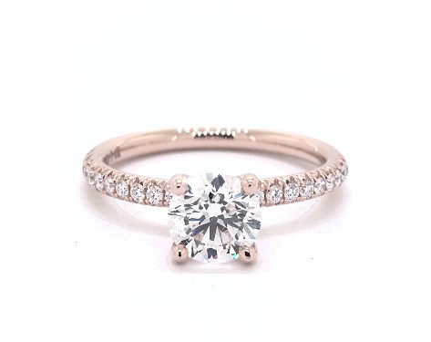 14K Rose Gold Pave DYO ER Setting