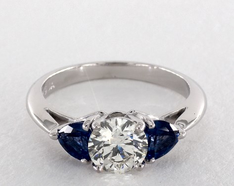 14K White Gold Three Stone DYO ER Setting