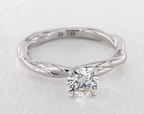 18K White Gold Solitaire DYO ER Setting