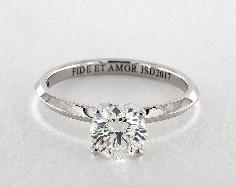 14K White Gold Solitaire DYO ER Setting