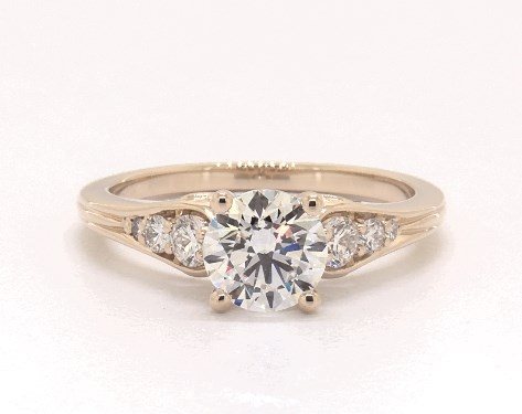 14K Yellow Gold Side stones Setting