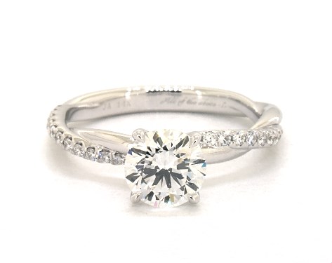 14K White Gold Pave Setting