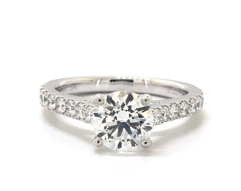 14K White Gold Pave Setting