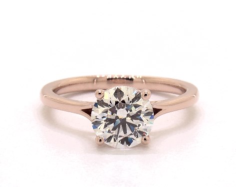 14K Rose Gold Solitaire DYO ER Setting