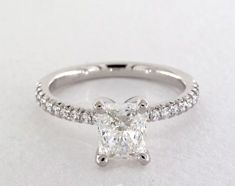 Radiant Cut Engagement Rings Jamesallen 18k White Gold Pave Setting