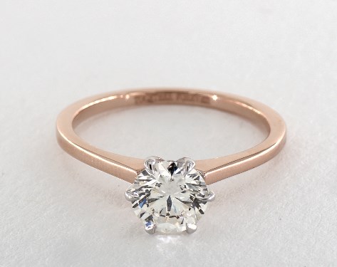 14K Rose Gold Solitaire DYO ER Setting