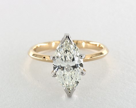 18K Yellow Gold Solitaire Setting