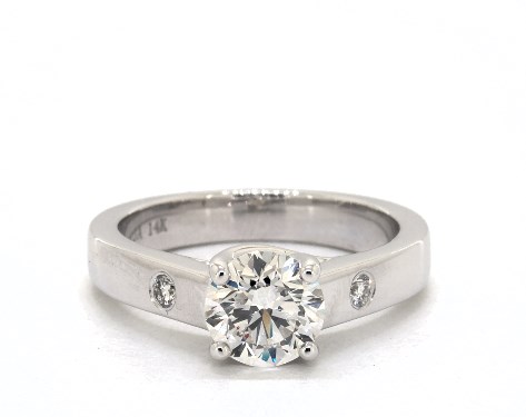 14K White Gold Solitaire Setting