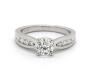 14K White Gold Bow-Tie Channel Set Diamond Engagement Ring