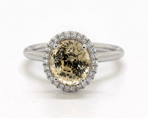 14K White Gold Halo Setting