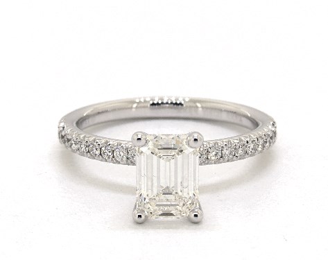 14K White Gold Pave DYO ER Setting
