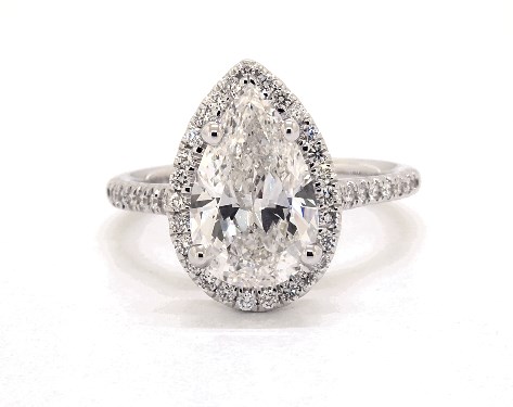 18K White Gold Halo Setting