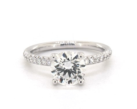 14K White Gold Pave Setting