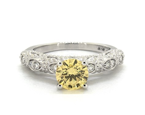 14K White Gold Vintage Setting