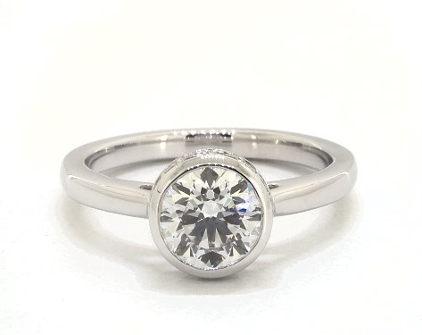 14K White Gold Solitaire DYO ER Setting