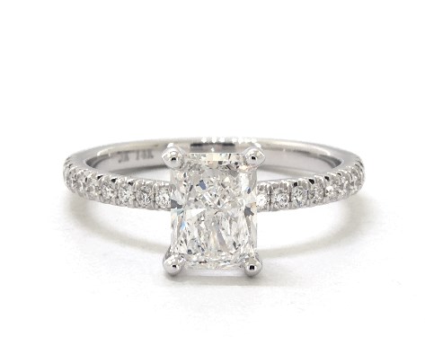 14K White Gold Pave Setting