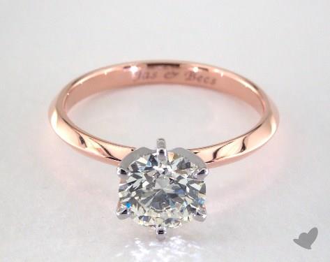 14K Rose Gold Solitaire Setting