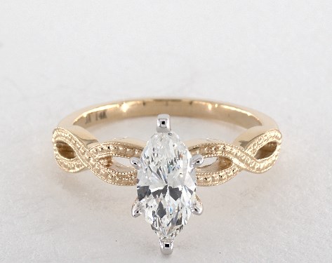 14K Yellow Gold Vintage Setting
