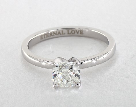 14K White Gold Solitaire DYO ER Setting