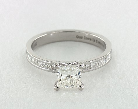 14K White Gold Channel Set Setting