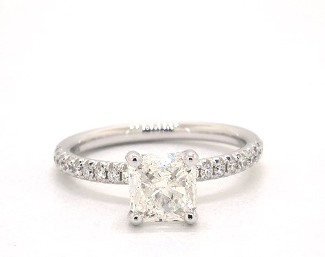 14K White Gold Pave Setting