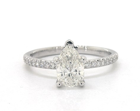 14K White Gold Pave Setting
