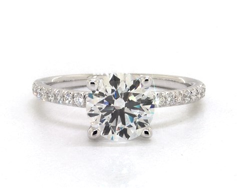 14K White Gold Pave Setting