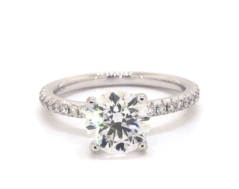 18K White Gold Pave DYO ER Setting